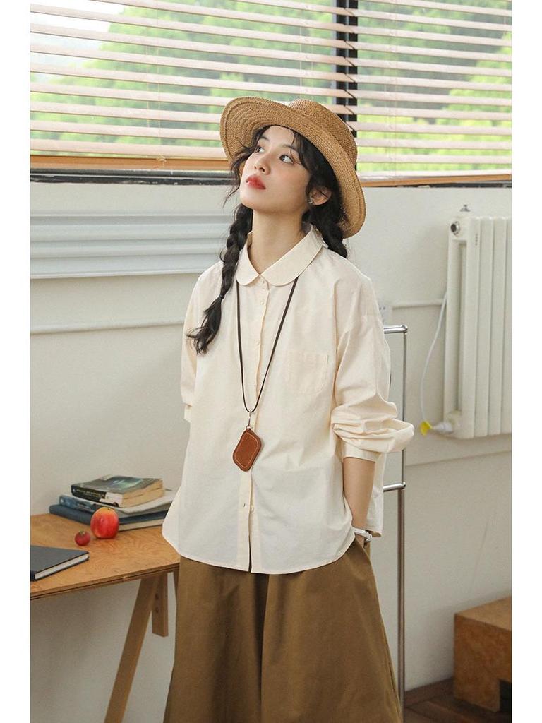 2026 Spring Japanese Retro High Waist A-line Midi Skirt for Women