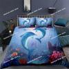 Ocean Dolphin Bedding Set For Kids Adult Boho Style Marine Themed Duvet Cover Soft Microfiber Sea Creatures Bedroom Decor