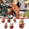 Christmas Tree Hanging Ornaments 2D Acrylic Cat Shaped Pendants Christmas Decorations For Home 2026 Xmas Gifts New Year 2026