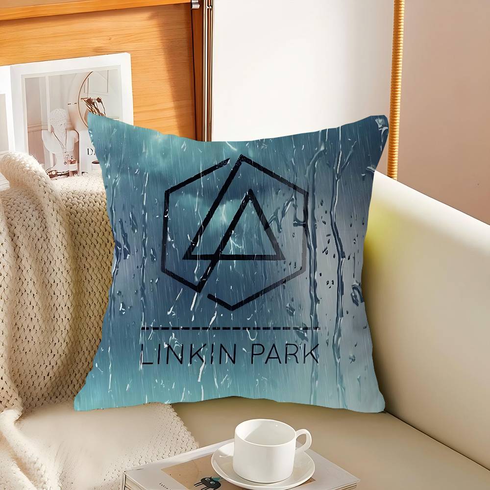 Band L-Linkin Cool P-Park LOGO Personlig Bild Text Hem Dekorativa Kuddfodral Hushållsgåvor 45x45cm