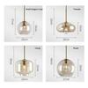 Modern Nordic Hanging Loft Glass Lustre Pendant Light Industrial Decor Lights Fixtures E27/E26 for Kitchen Restaurant Lamp