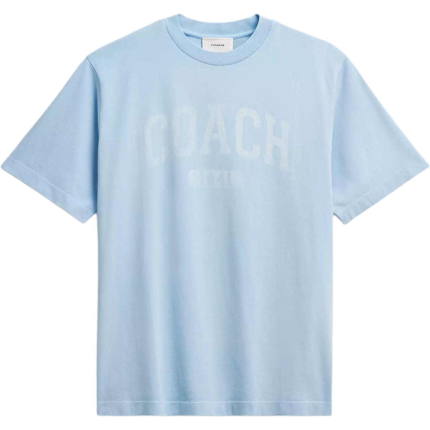 

Coach Sun Fade Organic Cotton Solid Color Crew Neck Short Sleeve T-Shirt Men Tops CDO98-CER S