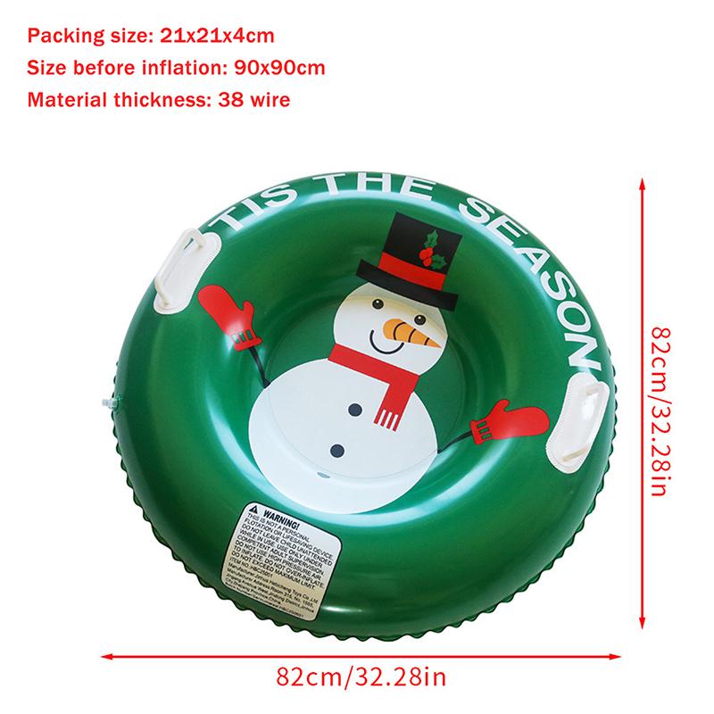 

Ski Ring Inflatable Pvc Sledding Tube Thicken Snow Tubing Winter Snow Tube With Handle Snow Racer Durable Snow Sled Board 1Pc