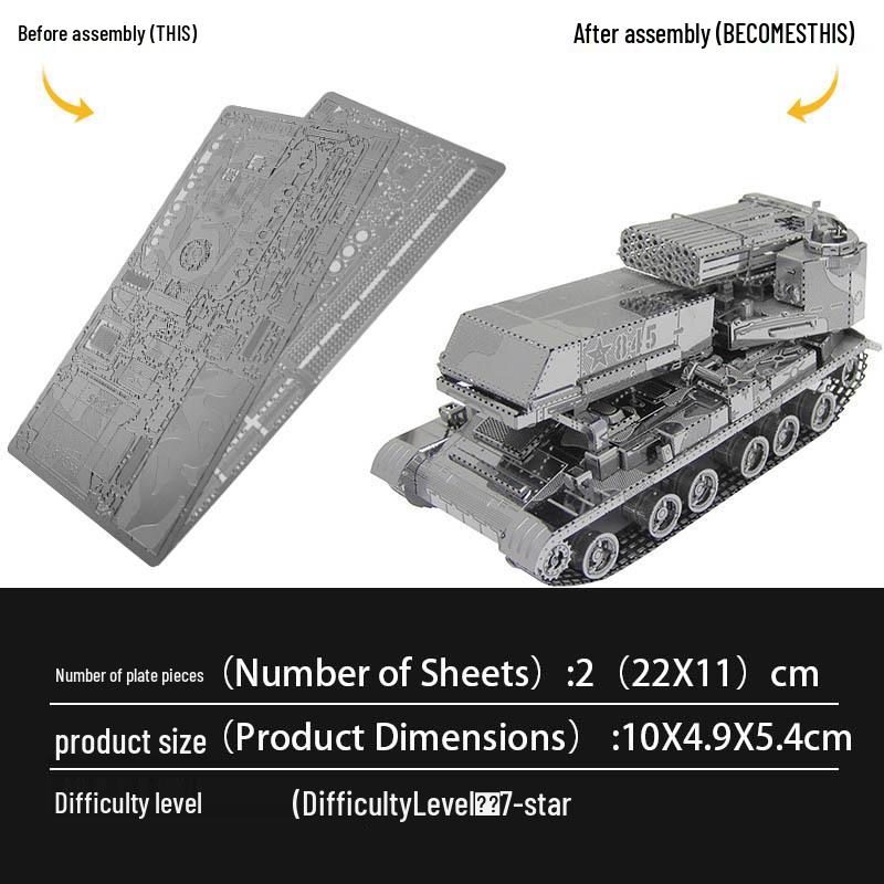 

Пазл 3D DIY Модель Ракетоносца из Нержавеющей Стали – Клей не Требуется