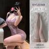 Domila's New Luxury Lady Deep V Open Chest Diagonal Cheongsam Sex Underwear Sexy Pure Desire Perspective Temptation