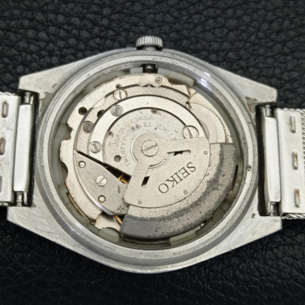 JAPAN VINTAGE SEIKO 5 AUTOMATIC 6349A MENS WHITE COLOR DIAL WATCH a702627-1