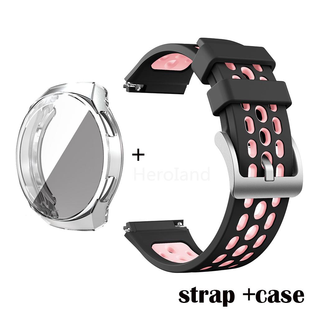 Soft Silicone Watchband For Huawei Watch GT 2e Strap Wriststrap for Huawei Watch gt 2e Bracelet Smart Wristband Protector case