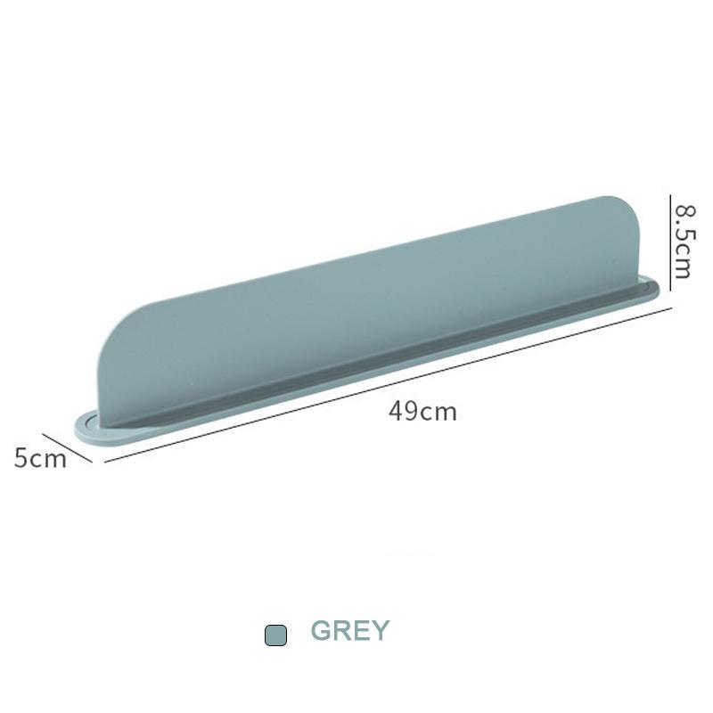 Silicone Sink Splash Guard Kitchen Water Baffle Board Anti Splash Guard For Washing Dishes 49x5x8.5cm серый