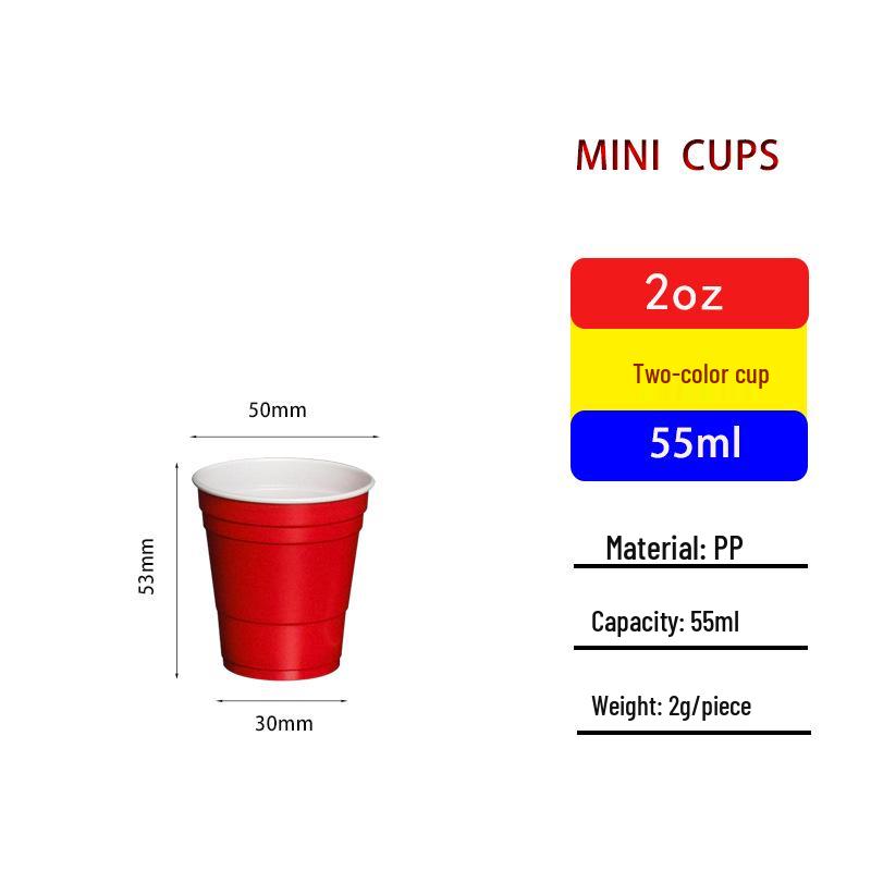 Pack of 50 Red 16oz Beer Pong Party Cups (450ml)