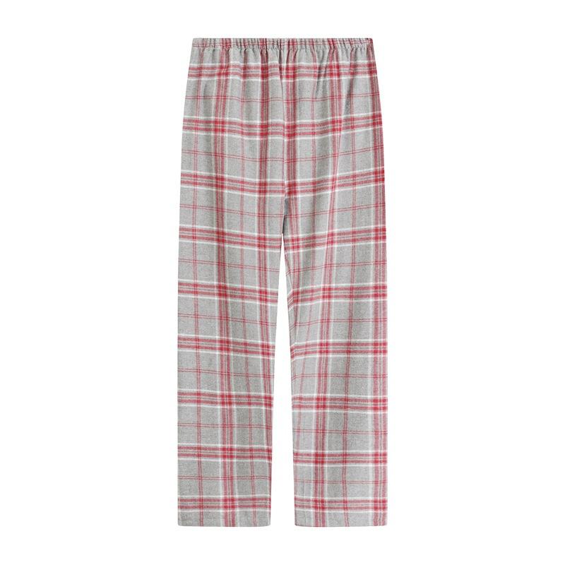 Karierte Pyjamahose, mittelschwerer Jersey-Stoff, normale Passform mit Taschen, Indoor-Lounge-Pyjamahose - Lounge-Hose