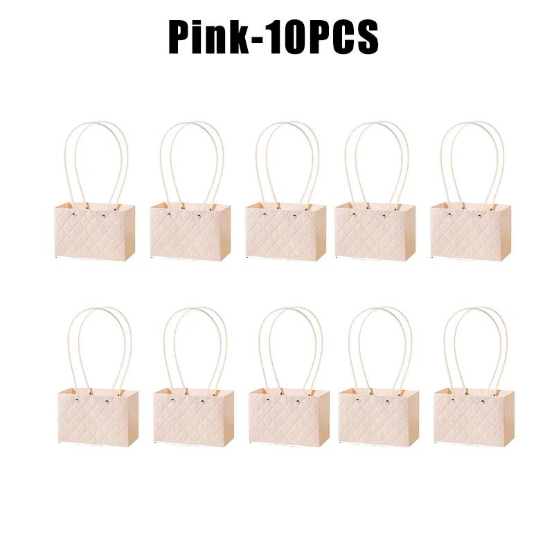 Flower Gift Bags Paper Bouquet Bags Rectangle Flower Box for Arrangements Bouquet Box with Handles Florist Supplies for Wedding