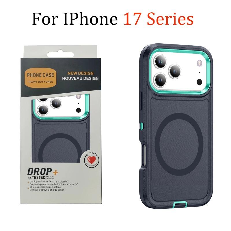 3IN1 Heavy Series Defender Handyhülle für IPhone 17Air 16 15 14 13 Pro Max Rüstung Ott Box Anti-Drop Ladegerät Schutz Hartes Cover