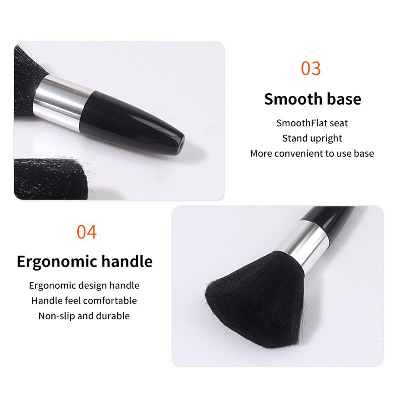 1Pc Soft Neck Face Duster Barber Black Beard Brushes Hair Cleaning Hairbrush Salon Cutting Hairdressing Styling Makeup Tools