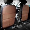 Car Seatback Protector With Organizer Pocket Seat Back Protective Child Anti-Kick Mats Black Leather Interior Accessories