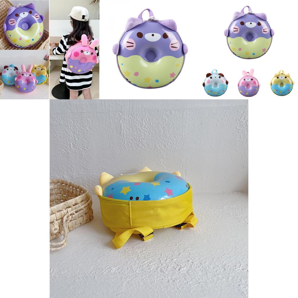 New Ins Sweet Donut Kindergarten Backpack Eggshell Personality Casual Children's Bag Girls