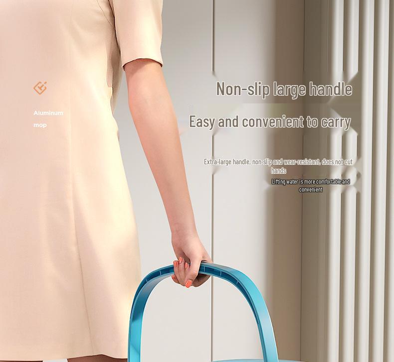 Mop Mâini Libere cu Găleată de Separare Apă Murdară și Apă Curată: Mop plat rotativ leneș pentru curățarea gospodăriei.