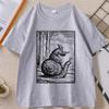Medieval Snail Rider Graphic T-Shirt Vintage 90s Fantasy Tee Cotton Short Sleeve Round Neck Printed Tshirts Casual Printed Tees