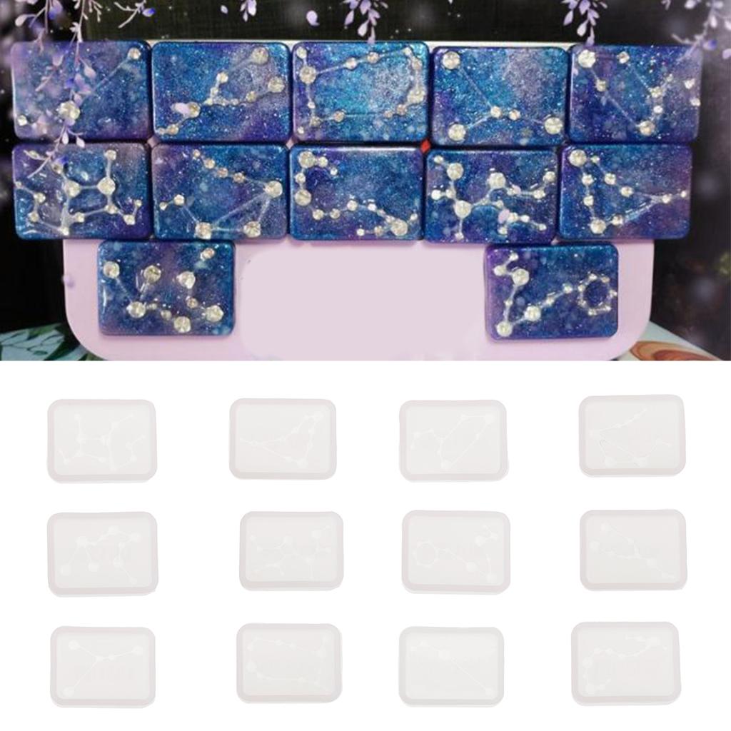 Clear DIY Silicone Resin Constellation Pendant Charms Tags Making