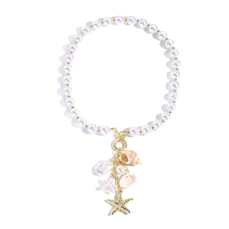 

Unique Irregular Seashells Necklace Natural Shell Jewelry Portable Alloy Chain Ornament for Casual or Formal Occasions