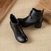 Womens Boots Autumn Winter New Retro Soft Sole Comfortable Small Leather Boot Fashion Versatile Temperament Ankle Boots Women
