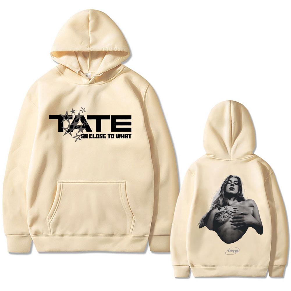 Singer Tate Mcrae Album So Close To What 2025 World Tour Hoodie Men Women Fashion Pop Music Sweatshirt Retro Oversized Pullover