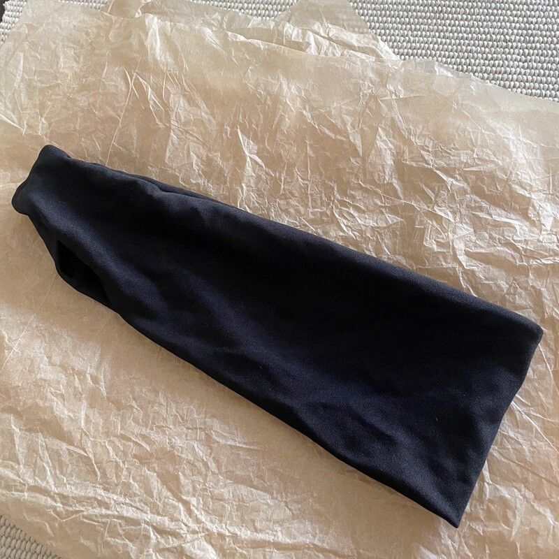 Fashion Morandi Sports Sweat-Absorbent Headgear Wide Hair Band Black
