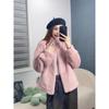 Autumn and winter new imitation velvet fur stand-up collar short top women's cotton fur coat thickened