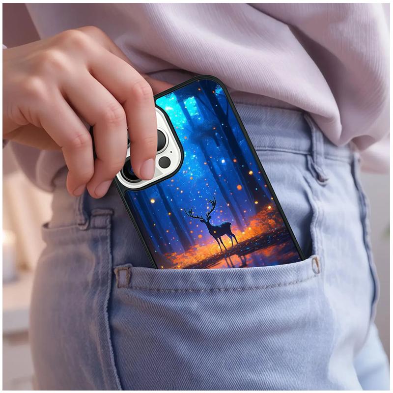 Deer Soft Phone Case For iPhone 17 Air 15 16e 14 13 Pro Max Coque 12 11 Pro Max PLUS cover