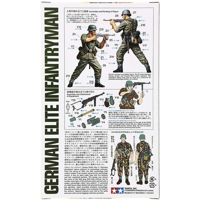 Tamiya 1/16 World Figure Series No.03 German Army Combat Infantry Camouflage Field Uniform Plastic Model 36303 1/16 Scale