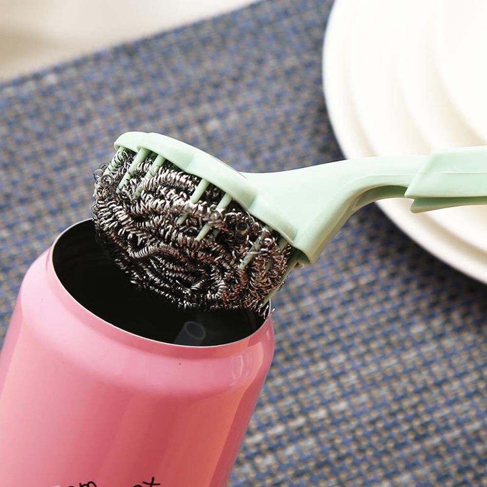 Szczotka kulkowa ze stali nierdzewnej z długim uchwytem Kuchnia Wisząca szczotka do czyszczenia Narzędzie do mycia naczyń