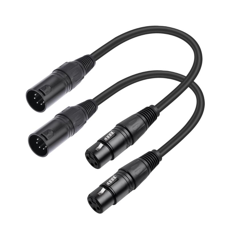 5Pin To 3Pin Auditory Conversion Connection Cable For Professional Auditory And Lighting Equipment, 12Inches