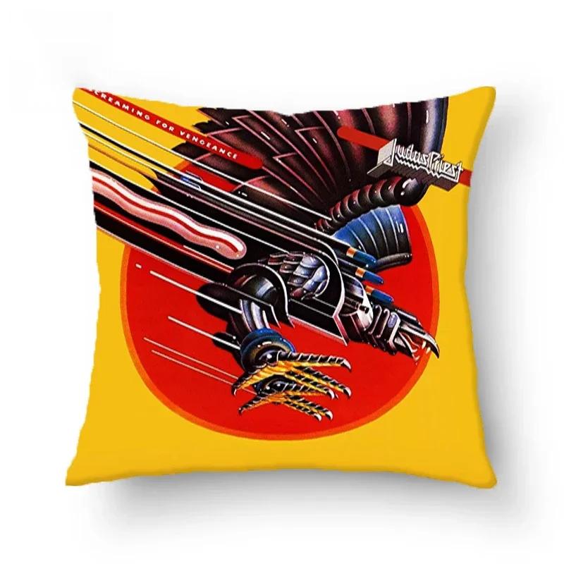Judas-Priest Kissenbezüge Dekorative Sofakissen Beidseitig bedruckter Kissenbezug 45*45 Kissenbezug Kissenhüllen Zuhause