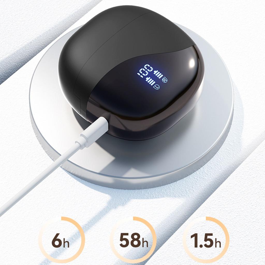 Bluetooth Earbuds Earbuds Open Air Bone Conduction 7-8H Playtime Noise Cancelling Power Digital Display for Listening To Music