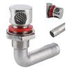 Universal Boat Fuel Gas Tank Vent Stainless Steel Hardware with Gasket Flush Mount for 5 8in HoseCurved