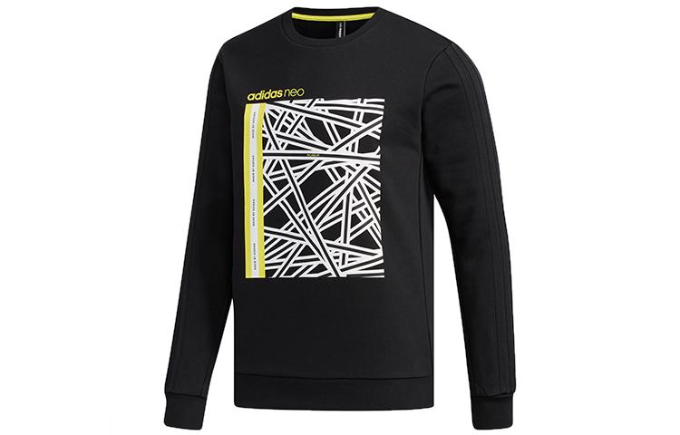 Adidas Neo Sweatshirts Men s Black Crew Neck Moderate Regular FP7856 L