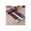 Ethnic Style Colored Geometric Pattern Pencil Canvas Storage Bag For Artists And Students