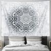 Mandala Pattern Hanging Cloth  Elegant Gray Wall Decorative Tapestry