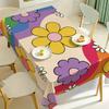 Colorful Floral Pattern Tablecloth, Suitable for Family Gatherings, Birthday Parties, and Outdoor Picnics, Fits Various Table Sizes