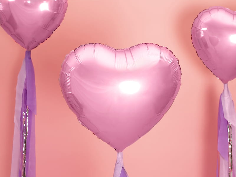 Partydeco Balon Foliowy Serce 45Cm Jasny Roz