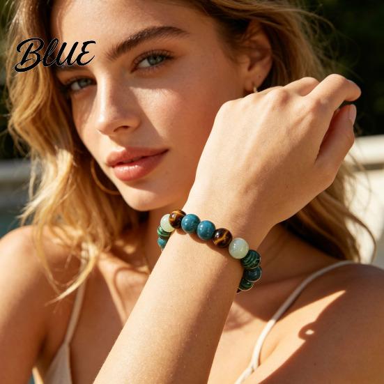 Elegant Simple Bracelet Natural Stone Beaded Bracelets Semi-Precious Gemstones Wear-resistant