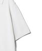 Hejiseu [His] Ivory Cool Linen Short Sleeve Collared Knit