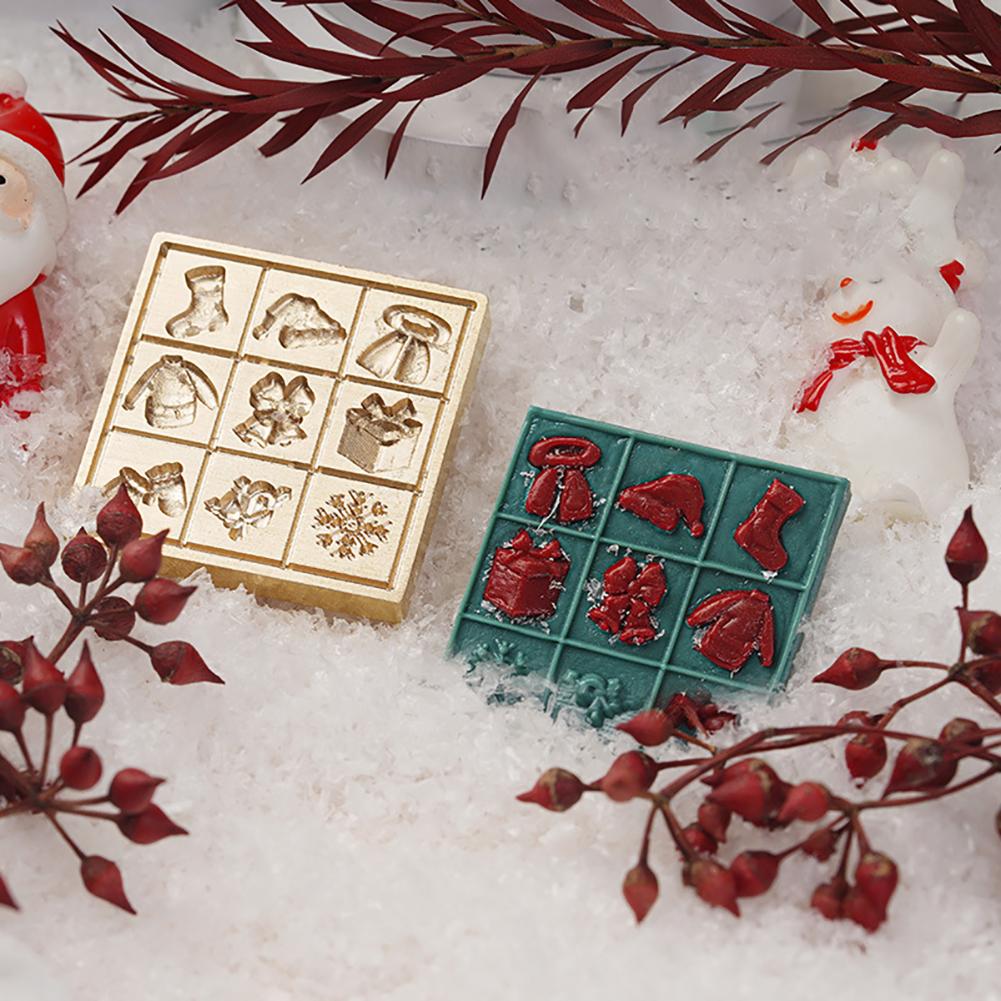 MY# Christmas Art Seal Head Ornamental DIY Craft Supplies for Packaging Scrapboo