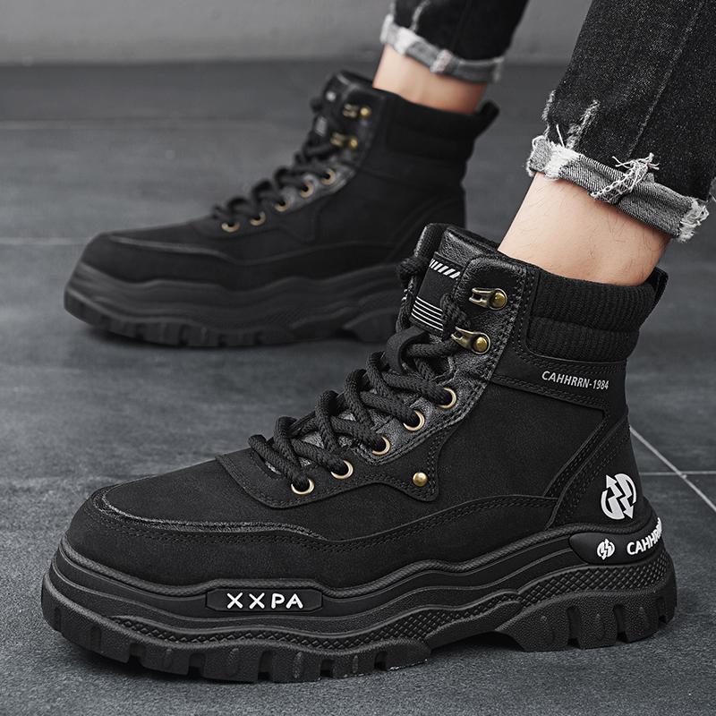 Fashion CYYTL Mens Boots Ankle Winter Casual Shoes Leather Cowboy Combat Tactical Motorcycle Chelsea Work Outdoor Hiking Designer Luxury