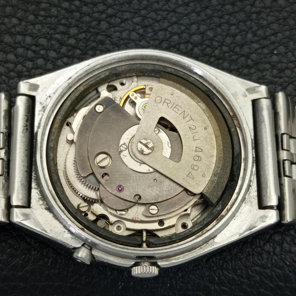 GENUINE 46941 VINTAGE ORIENT AUTOMATIC JAPAN MENS BLUE DIAL WATCH A701852-5 R207-a701852