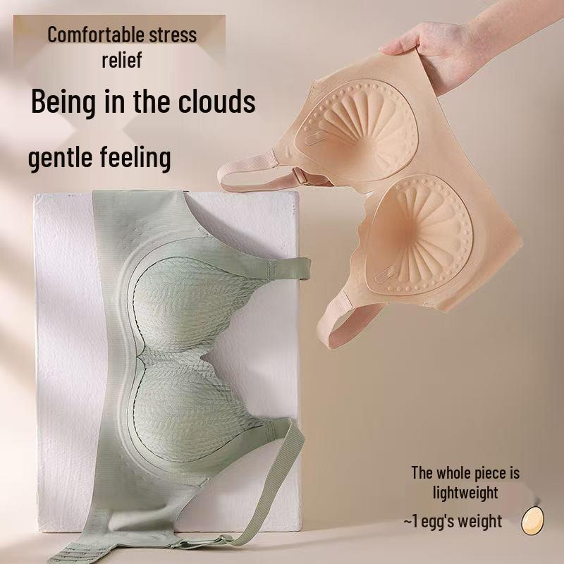 Second Generation Seamless Push-Up Bra for Women - Thin, No Underwire, Anti-Sagging, Side Bust Control