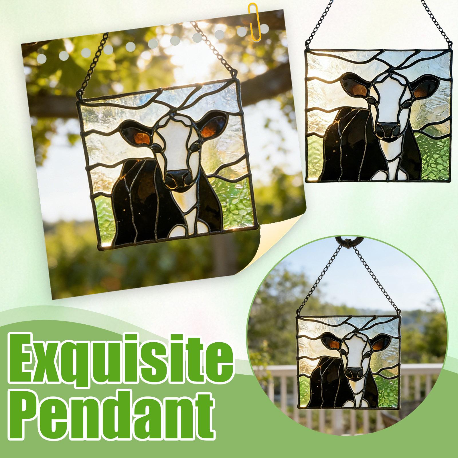 

Milk Cow Light-catching Pendant, To Home Decoration, Light-catching And Translucent Pendant One Size