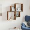 Creative Design Irregular Square Spliced Wall Shelf, Artistic Wall-Mounted Decorative Storage Rack, 20x20x127.5 Cm Material