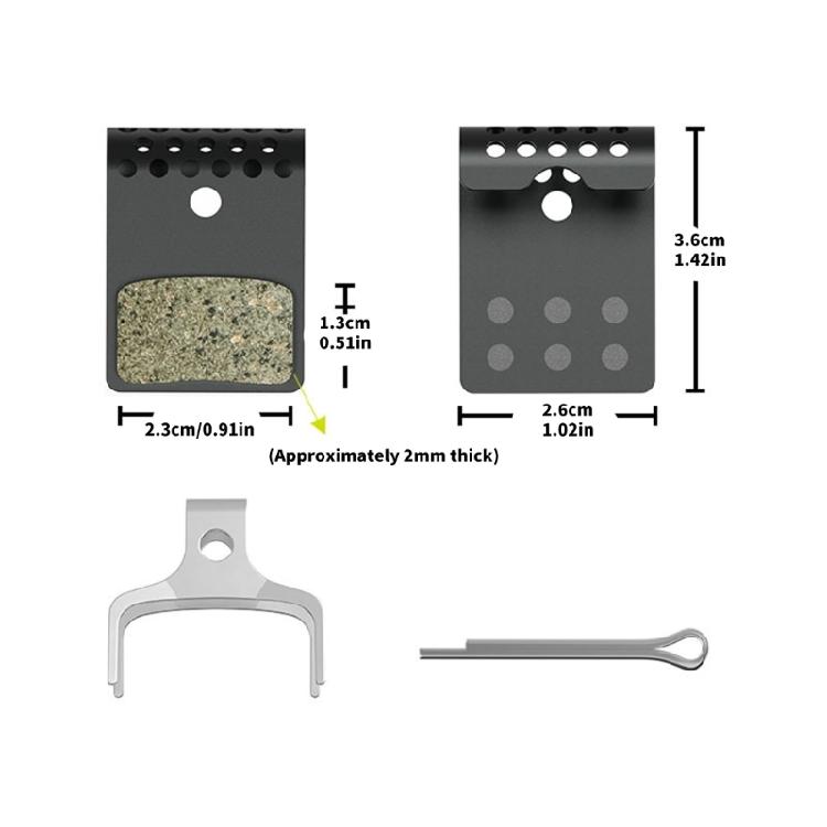 Aluminum Stainless Steel Brake Pad Low Maintenances Bike Brake Pad for Various Condition Use