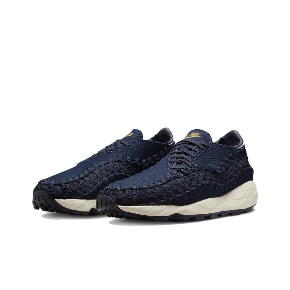 Nike Air Footscape Woven Denim Scuro Scarpe da Ginnastica da Donna Blu Ossidiana Cocco-Latte HF1759-400