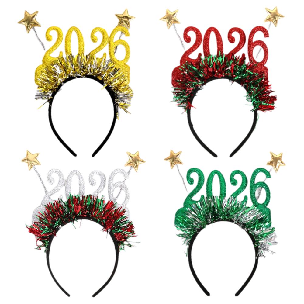 New Year‘s Eve Christmas Headband Star Color Strip Xmas Hair Accessories  Cosplay Prop